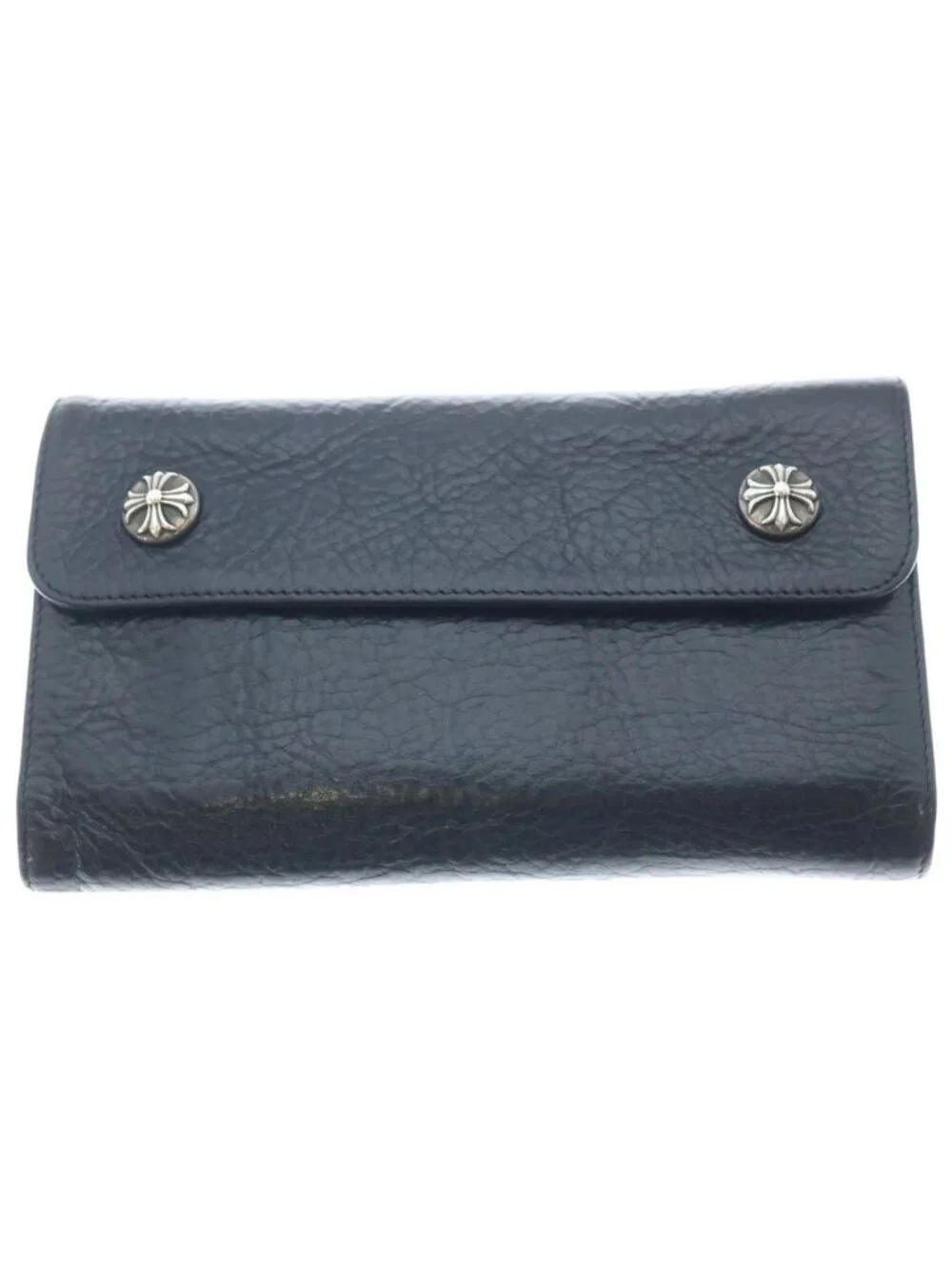 Chrome Hearts Wave Leather Wallet Black